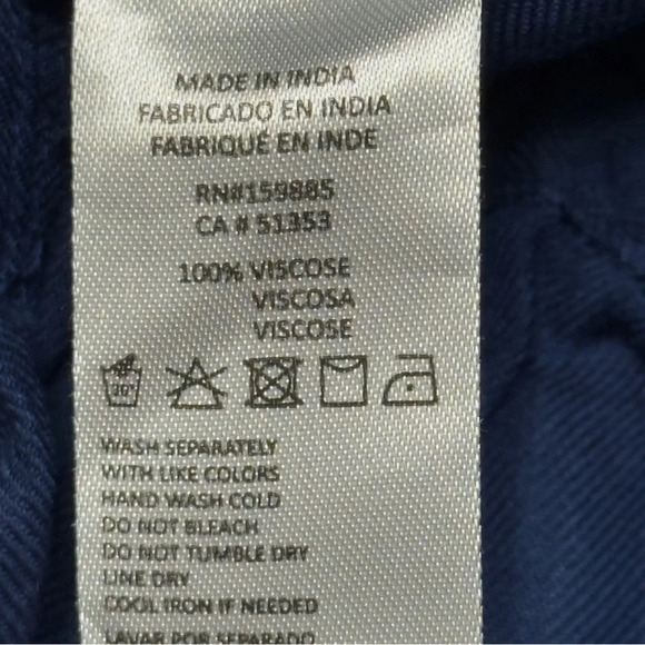 Bobi Los Angeles Elastic Pull-on Ankle Navy Naval Slim Pant Size Small Tapered - Picture 9 of 9